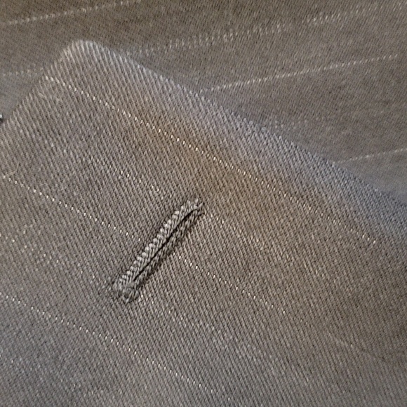 Nasty Gal- Virgin Wool blk striped short blazer w/ elastic at bottom. M/L. - Picture 3 of 8